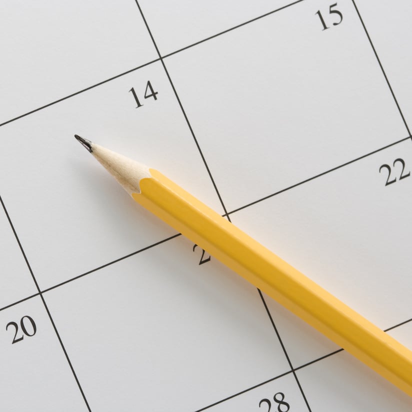 Pencil on Calendar